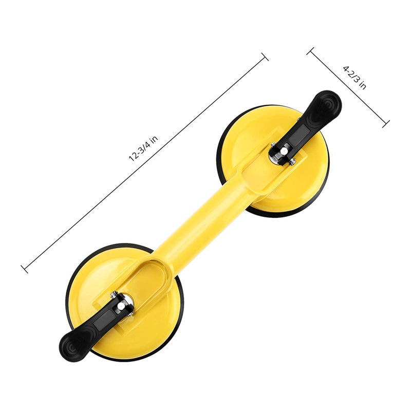 FCHO Glass Suction Cups Heavy Duty Aluminum Vacuum Plate Handle Floor Holder Hooks to Lift Large Glass/Tile Suction Cup Lifter/Moving Glasses/Pad for Lifting/Dent Puller (2 Pack) - Image 4